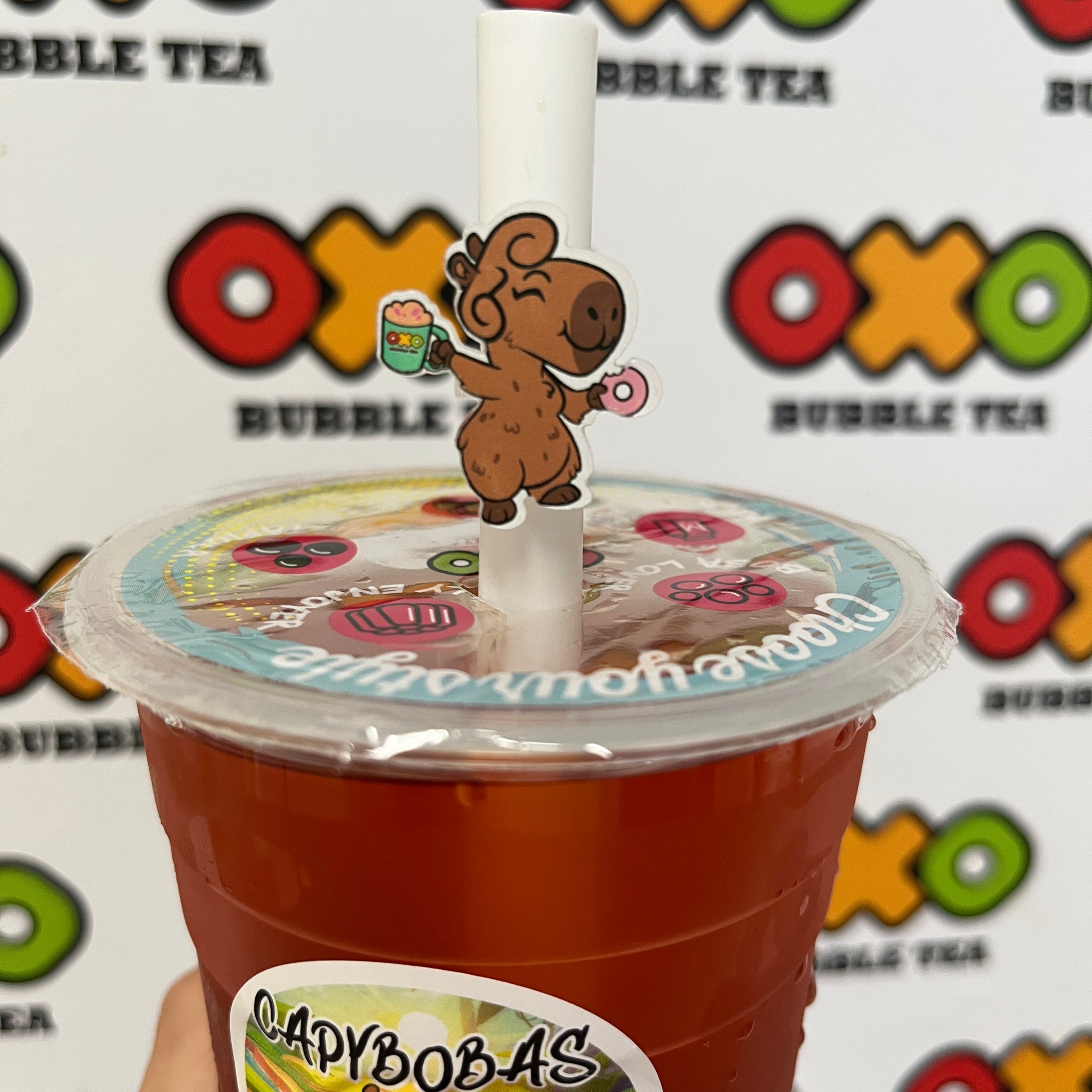 OXO Capybara szívószál dísz