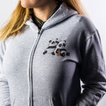 Töltsd be a képet a galériába, Női cipzáras pulcsi, OXO - Panda - WWW.OXOSHOP.HU

